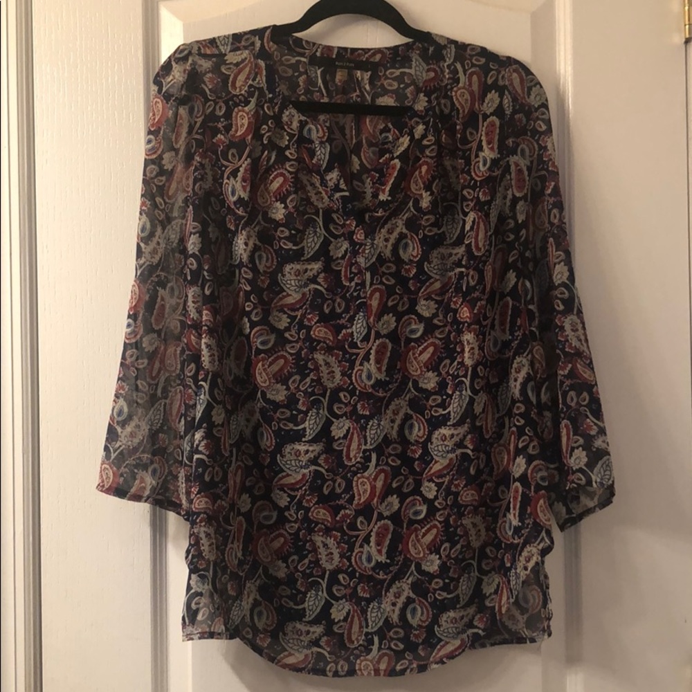 Sheer paisley blouse